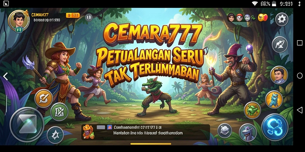 Tampilan gameplay yang mendebarkan dari CEMARA777 saat menjelajah dunia penuh misteri.