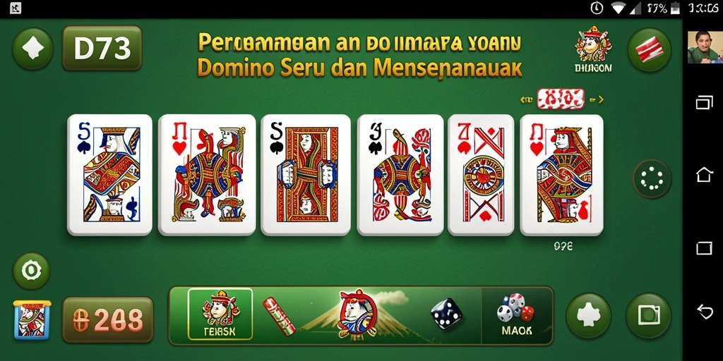 Tampilan gameplay seru D73 dengan domino.