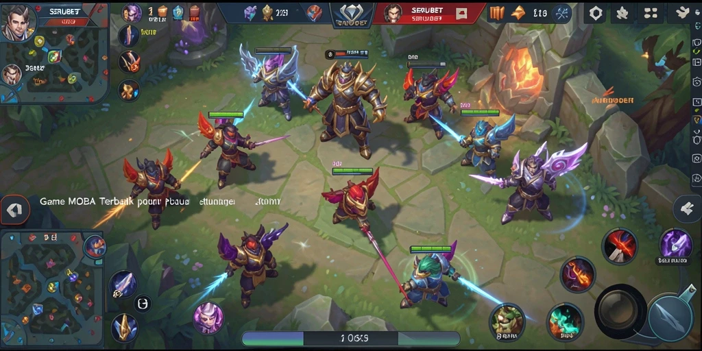 Gameplay seru dalam SERUBET MOBA penuh strategi.